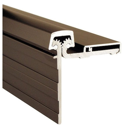 Piano Hinge, Aluminum, Half Surface Mounting, 2 in Leaf W x 11/16 in Leaf H, Dark Bronze Anodized