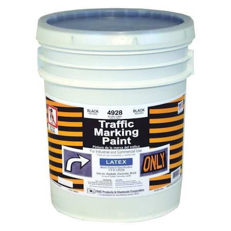 Traffic Zone Marking Paint, 5 gal., Black, Latex Acrylic -Based