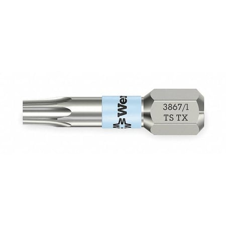 Torsion Bit, SAE, 1/4", Hex, T15, 1", SS