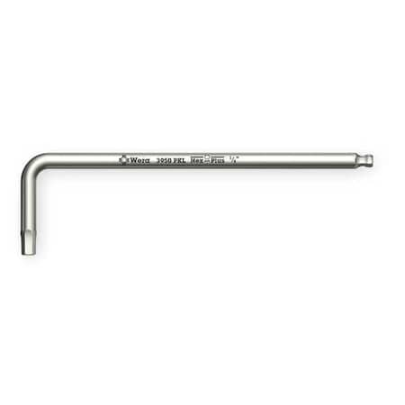 SAE Plain Ball Hex Key Hex Key, 1/4" Tip Size, 7 1/4 in Long, 1 5/16 in Short