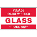 3" x 5" Adhesive Back Shipping Labels, Glass Handle with Care, Pk500