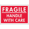 2" x 3" Adhesive Back Shipping Labels, Fragile Handle with Care, Pk500