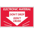 Shipping Labels, Red/White, 5 In. W, PK50