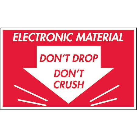 Shipping Labels, Red/White, 3 In. H, PK500