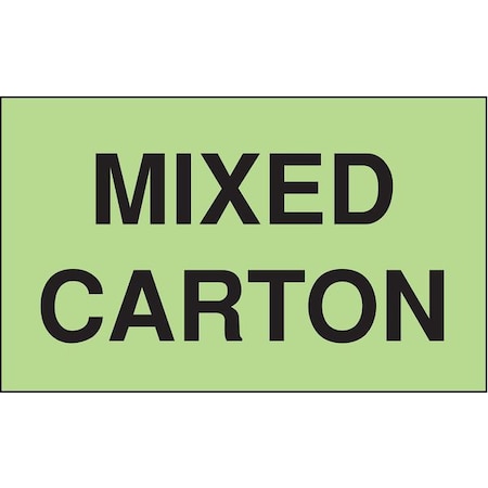 Shipping Labels, Black/Green, 3 In. H, PK50