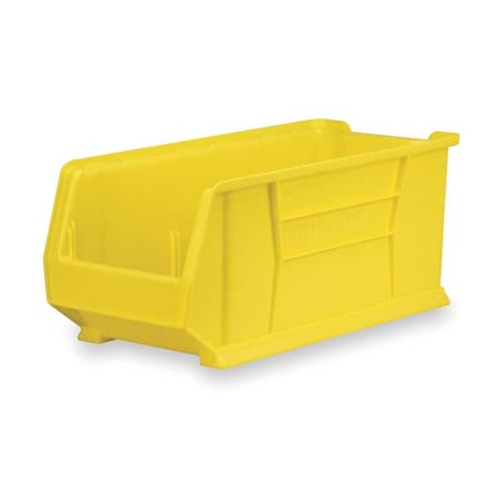 Storage Bin, Plastic, Yellow, 10 in H, 11 in W, 29 7/8 in L