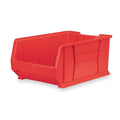 Storage Bin, Plastic, Red, 11 in H, 16 1/2 in W, 23 7/8 in L