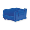 Storage Bin, Plastic, Blue, 11 in H, 16 1/2 in W, 23 7/8 in L