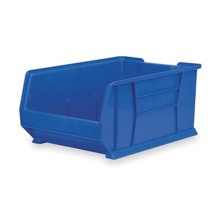 Storage Bin, Plastic, Blue, 11 in H, 16 1/2 in W, 23 7/8 in L