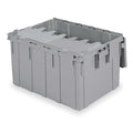 Attached Lid Container, 28 gal Volume Cap., 28 in L, 21 in W, 15 1/2 in H, Plastic, Steel Hinge