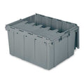 Attached Lid Container, 17 gal Volume Cap., 24 in L, 19 1/2 in W, 12 1/2 in H, Plastic, Steel Hinge