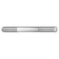 Double-End Threaded Stud, M20-2.5mm Thread to M20-2.5mm Thread, 200 mm, Steel, Black Oxide, 2 PK