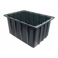 Stack & Nest Storage Container, 15 gal, 23 in L x 17-1/2 in W x 11-1/2 in H, Gray, Polypropylene