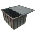 Stack & Nest Storage Container, 11.2 gal, 23 in L x 17-1/2 in W x 8-1/2 in H, Gray, Polypropylene