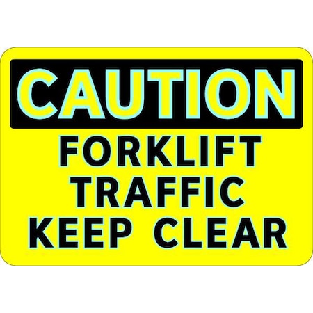 Caution Sign, 7 in H, 10 in W, Aluminum, Rectangle, English, 102460