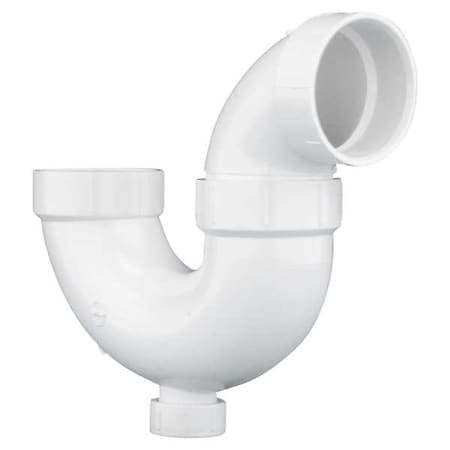 PVC, White Finish, P-Trap with Solvent Weld Joint and Cleanout