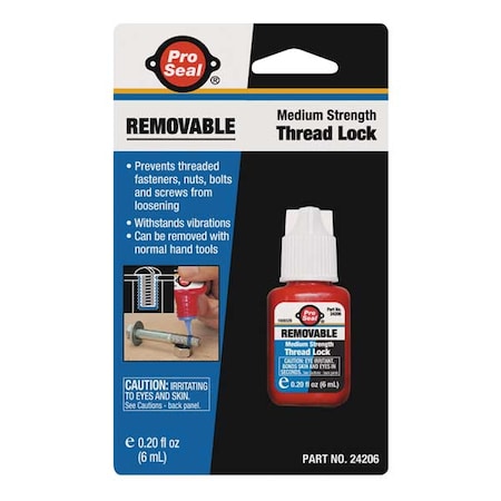 Threadlocker, PRO SEAL ANA-LOK(TM) 42, Blue, Medium, Liquid, 0.2 fl oz, Bottle