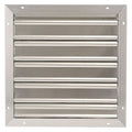20 in 23"H-W 5 1/4"L Aluminum Backdraft Damper, 20-1/2 in x 20-1/2 in, Aluminum