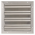 16 in 19"H-W 5 1/4"L Aluminum Backdraft Damper, 16-1/2 in x 16-1/2 in, Aluminum