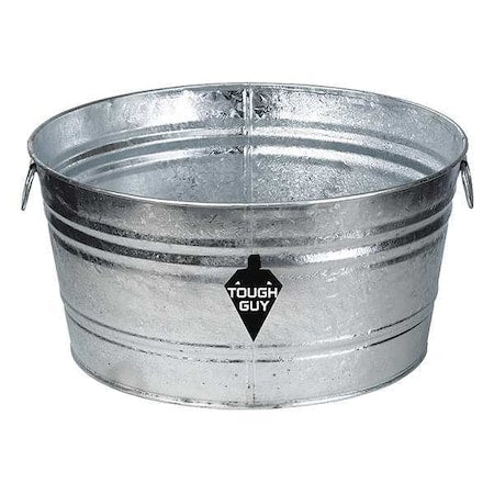 Utility Tub, 9 gal., Silver