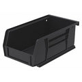 Hang & Stack Storage Bin, Plastic, Black, 3 in H, 4 1/8 in W, 7 3/8 in L
