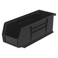 Hang & Stack Storage Bin, Plastic, Black, 4 in H, 4 1/8 in W, 10 7/8 in L