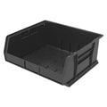 Hang & Stack Storage Bin, 16-1/2 in W x 14-3/4 in L x 7 in H, 75 lb Load Capacity, Black, Plastic
