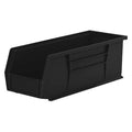 Hang & Stack Storage Bin, Plastic, Black, 5 in H, 5 1/2 in W, 14 3/4 in L