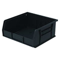 Hang & Stack Storage Bin, Plastic, Black, 5 in H, 11 in W, 10 7/8 in L