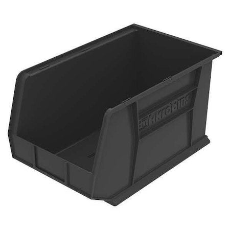 Hang & Stack Storage Bin, Plastic, Black, 10 in H, 11 in W, 18 in L
