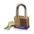 Padlock, Keyed Alike, Long Shackle, Rectangular Brass Body, Steel Shackle, 3/4 in W