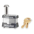 Padlock, Keyed Alike, Single Post Shackle, Rectangular Steel Body, Steel Shackle, 5/8 in W