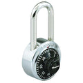 Combination Padlock, Front, Black/Silver