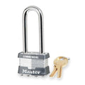 Padlock, Keyed Alike, Long Shackle, Rectangular Steel Body, Steel Shackle, 3/4 in W