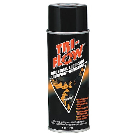 Tri-Flow Industrial Lubricant, PTFE, 6 oz, Aerosol Can, Brown