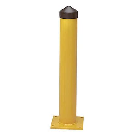 Bollard, 5-3/5", 24 In. H, Yellow