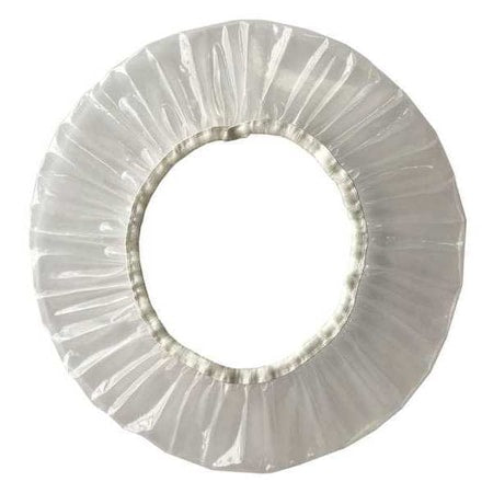 Pail Cover, Shower Cap Design Clear, Plastic, 13 1/4 in Dia. W/Dia, 100 PK