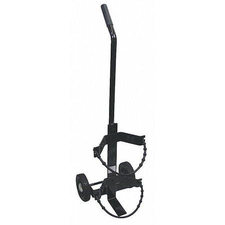 Fire Extinguisher Wheeled Cart, 30 lb, Black
