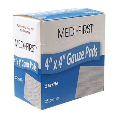 Gauze Pad, Sterile, 12 Ply Cotton, PK25