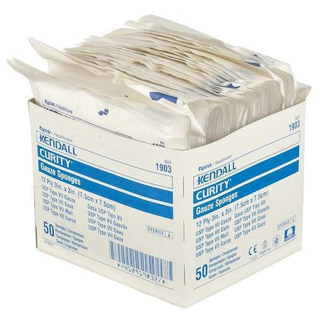 Sponge, Non-Sterile, White, Gauze, PK50