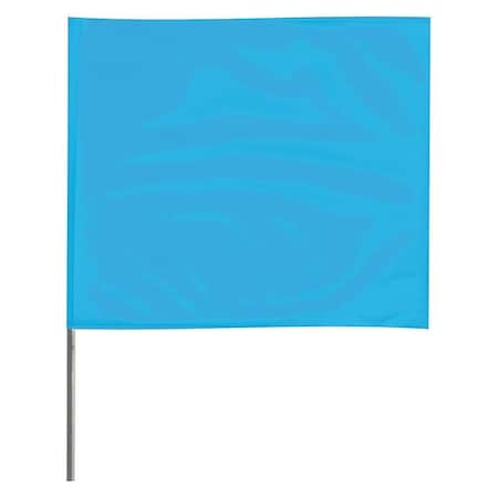Marking Flag, Vinyl, 15" Wire Staffs, Blank, 100 PK