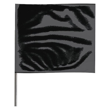 Marking Flag, Vinyl, 21" Wire Staff, Blank, 21" L., 100 PK