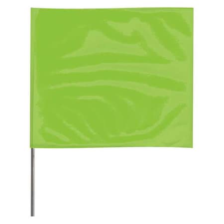 Marking Flag, Vinyl, 18" Wire Staff, Solid, 18" L., 100 PK