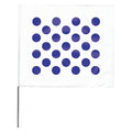 Marking Flag, Vinyl, 30" Wire Staff, Polka Dots, 30" L., 100 PK