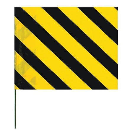 Marking Flag, Vinyl, 30" Wire Staff, Blank, 30" L., 100 PK