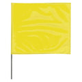 Marking Flag, Vinyl, 30" Wire Staff, Solid, 30" L., 100 PK