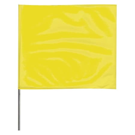 Marking Flag, Vinyl, 30" Wire Staff, Solid, 30" L., 100 PK