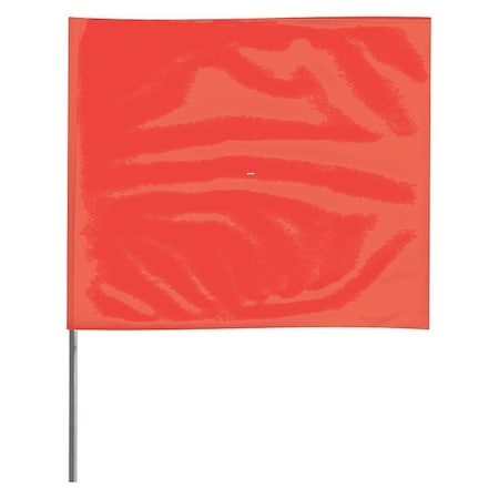 Marking Flag, Vinyl, 36" Wire Staff, Solid, 36" L., 100 PK