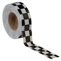 Flagging Tape, No Legend, Black/White, 1 3/16 in Wide x 300 ft Length, Vinyl, 2 mil