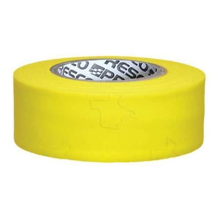 Flagging Tape, No Legend, Fluorescent Yellow, 1 3/16 in Wide x 150 ft Length, Vinyl, 3 mil